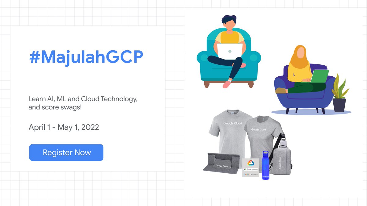 GoogleCloud_SG's tweet photo. We're midway through Season 5 of #MajulahGCP! Yet to join us? Don't miss your chance learn all about #AI, #ML and #cloudtechnology on #GoogleCloud and score some swags! Start your journey now ➡️ https://t.co/aOxqVZoyGX https://t.co/2eiSqZpz3Q