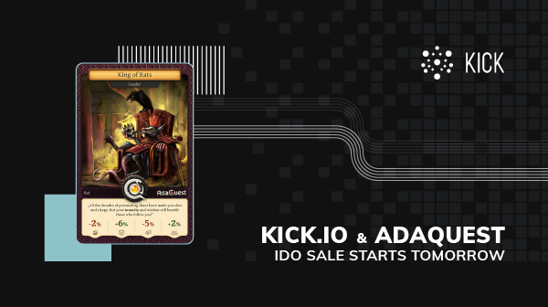 kicklaunchpad's tweet photo. @AdaQuestGame IDO sale starts tomorrow !
💎 Price: 0.02
💎 Starts: April 13 12PM UTC
💎 Ends: April 19 12PM UTC
💎 Participation requirement for the endorsement system: 10000 KICK has to be staked in one of the locked pools.
 
🔗 https://t.co/i8rjJnJn97 https://t.co/GwV0kLnknZ