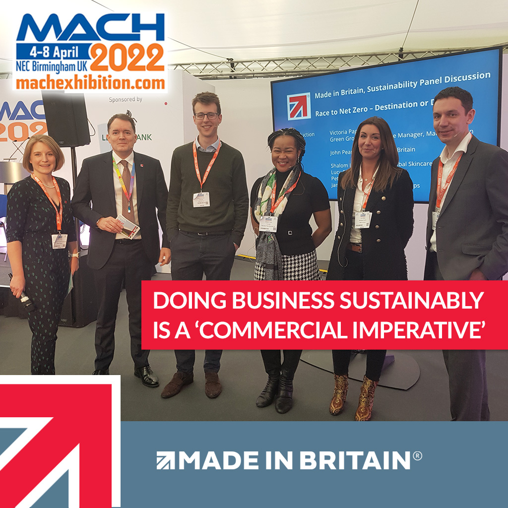 MadeinBritainGB's tweet image. Doing business sustainably is a ‘commercial imperative’……

#MadeinBritain hosted a panel discussion at the MACH engineering exhibition on 7 April, asking the question: race to net-zero, destination or dream? 

Find out more about our session: madeinbritain.org/news/doing-bus…

#MACH2022