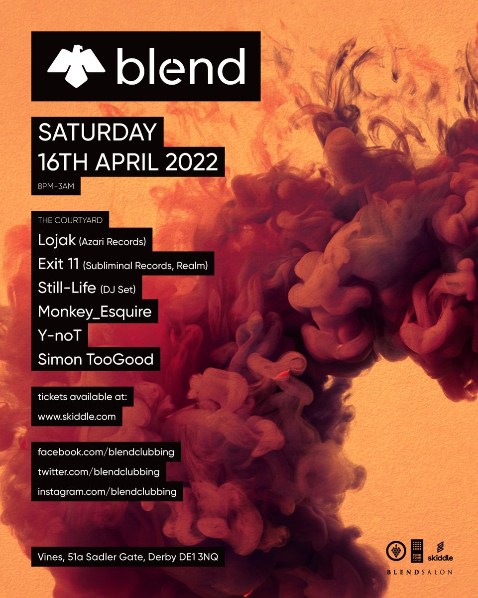 Still_LifeMusic's tweet photo. Only a few days left until we dance together once more at Blend ! 

The weather is looking perfect and tickets are selling fast. 

Grab your tickets here >>> https://t.co/JNHGYLPz4Z https://t.co/fbBg2gwfTr