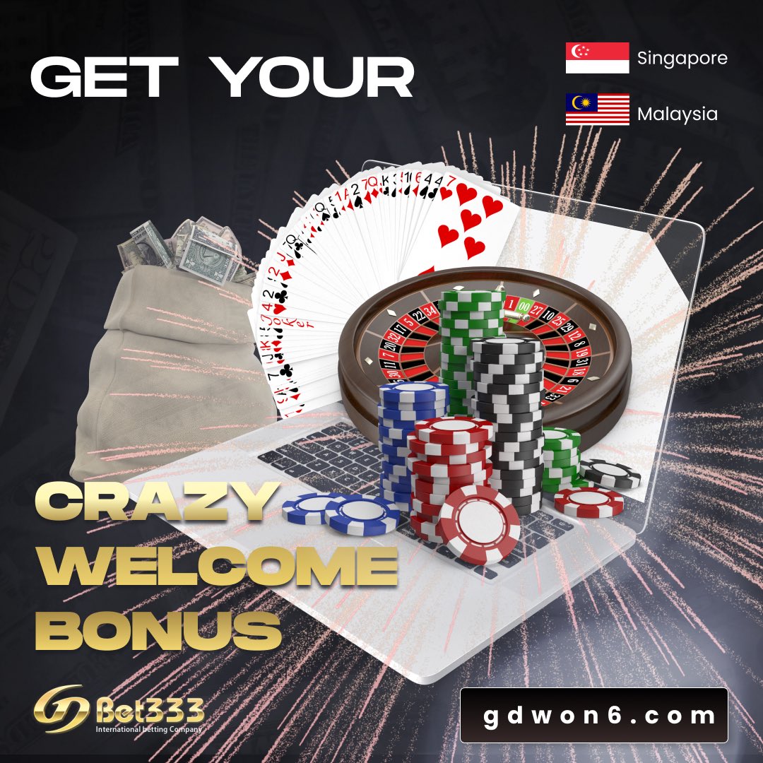 GDBET333's tweet photo. The best online casino offers you a crazy welcome bonus! Join our Malaysia trusted casino today and get it.
⁠
#singapore #malaysia #onlinecasino #casino #livecasino #casinoonline #roulette #bigwin #poker #bonus #casinobetting #onlinegame #casinogames #play #playcasino https://t.co/jUZDss14DX