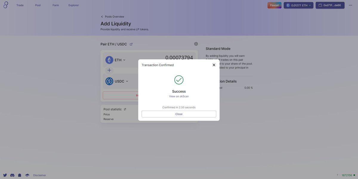 afoningri1's tweet photo. @syncswap #L222 #zksync #ZKRollups #Ethereum #DEX #exchange #DeFi #Testnet https://t.co/E1onEffo1R https://t.co/FzSTmV76DE
