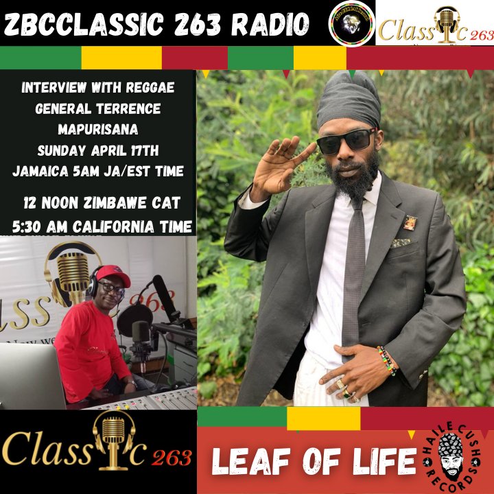 AfroSounds1's tweet photo. Artist Leaf of Life 
Jamaican Roots Reggae Artist, Producer and Song Writer  
Sunday April 17th 
5 Am JA/EST TIME
12 noon Zimbabwe CAT
5:30 am California TIME
#Reggae #African https://t.co/VnPPXVlKhy
