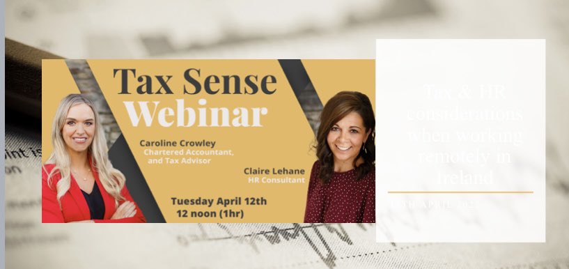Many thanks to <a href="/growremoteWC/">Grow Remote West Cork</a> and @LudgateIreland for mentioning our event today at 12noon looking at the tax consequences for remote workers working for overseas employers in Ireland. #taxmatters #remoteworkers #irishtax