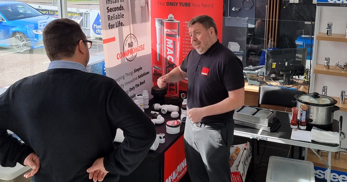 Come along to Plumbcity Bishops Stortford this morning to discuss any questions you have about McApine Plumbing fittings. Breakfast snacks available. Also a great chance to meet our new manager Jason Barrett to have a chat about how we can help you and your business. #Plumbing