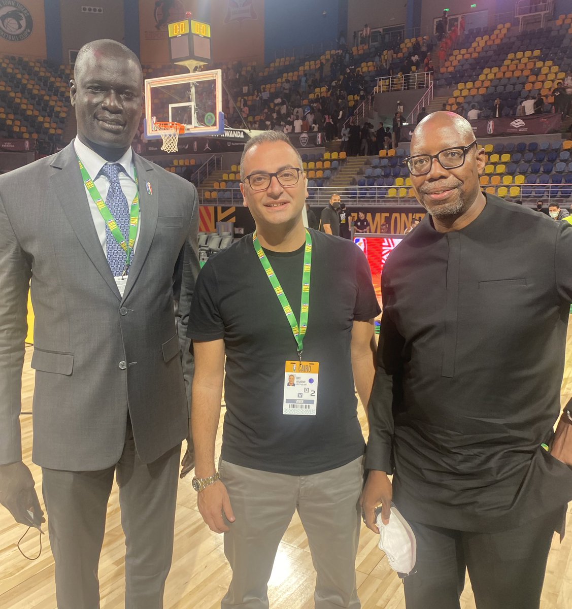 Garodjig's tweet photo. With Victor Williams the CEO of @NBA_Africa and @amadougallofall the president of @theBAL at the Nile Conference season 2 in Cairo #Egypt #eventsplusegypt #NBA https://t.co/b1sgfwzXBy