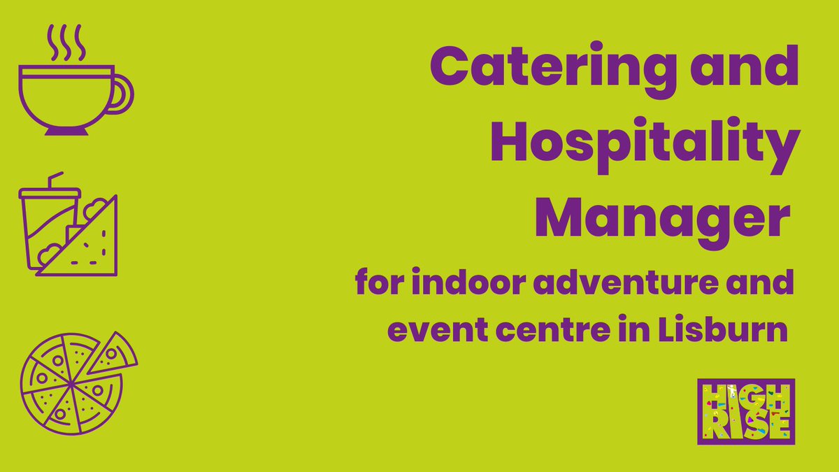 highriseni's tweet image. Last chance to apply to be our new Catering &amp;amp; Hospitality Manager - applications close on Thurs 14 April at 12 noon. 

Full details bit.ly/3E8osb5

To apply email CV to hr@employersforchildcare.org