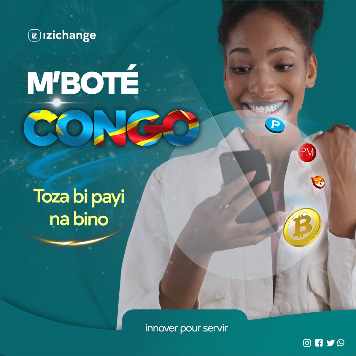 M'boté Congo🇨🇩🇨🇩🇨🇩

💥Toza bi payi na bino! 

🚀Nous sommes ravis de vous annoncer que vous pouvez désormais acheter vos Cryptos , PM, PAYEER ET ADV sur IZICHANGE via MoMo en toute sécurité. 

👉izichange.com 

IZICHANGE, Innover pour servir

#izichange #congo #bitcoin