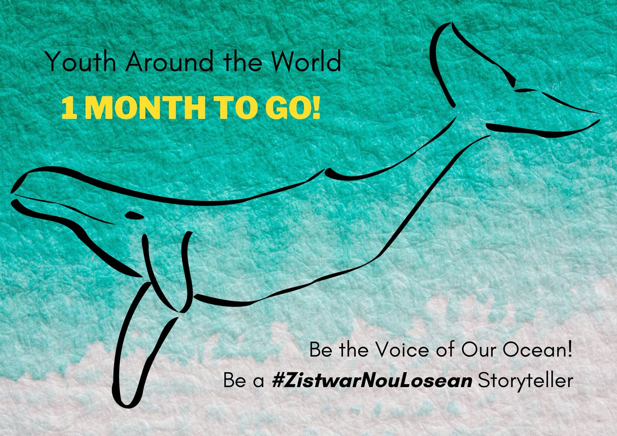 ZLosean's tweet image. 📢📢📢1 MONTH TO GO!
Youth around the world, don't miss that opportunity to be a #ZistwarNouLosean storyteller!
#EducatorExplorers #NatGeoCertified Ed, empower your Ss to share their voices and Be the Voice of Our Ocean.
#StorytellingForImpact #SDG14
youtube.com/watch?v=3_ohbS…