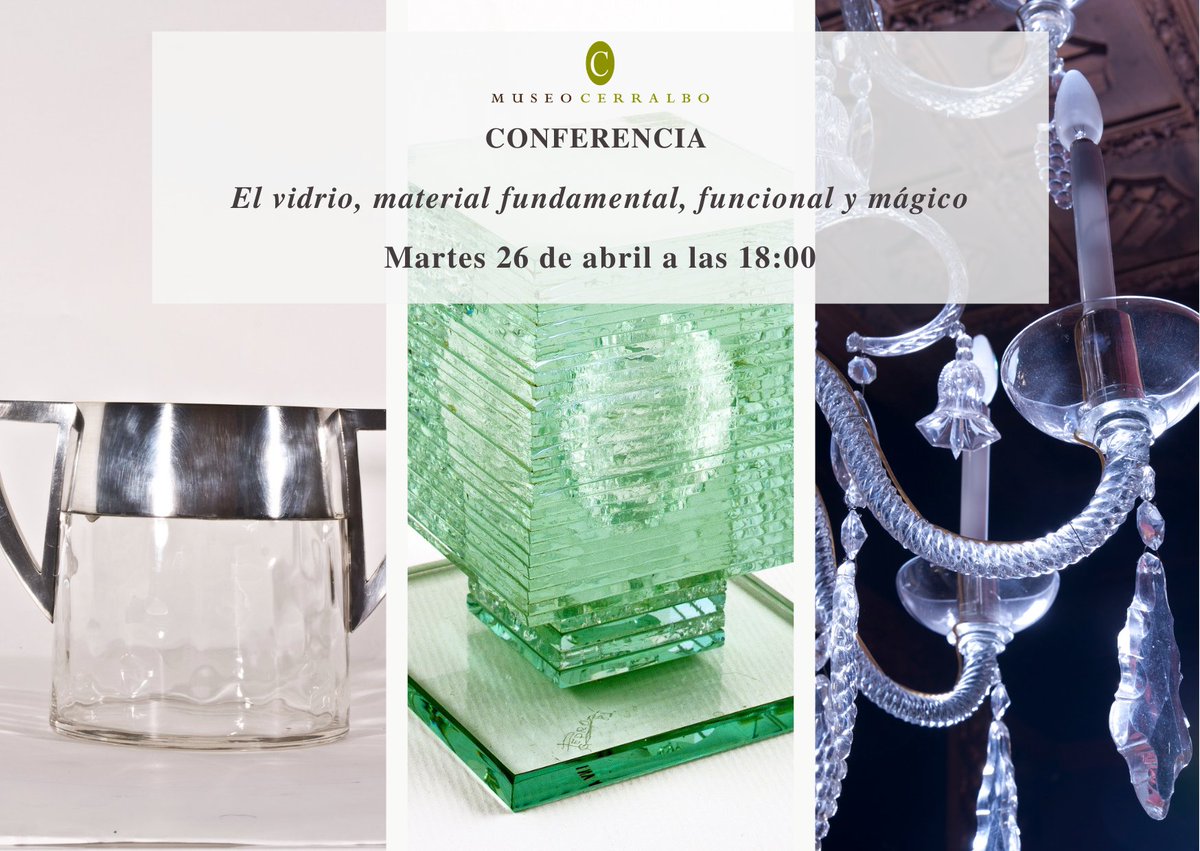📢¡Ha llegado el día! Inauguramos «La eclosión del vidrio contemporáneo. Recordando #ViCoInter83». Pero, para  saber más sobre este material, te invitamos a nuestra próxima conferencia: «El vidrio, material fundamental, funcional y mágico». ¿Te inscribes?👉cutt.ly/4FQsXRZ