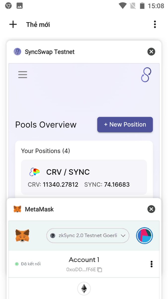 phamta5885's tweet photo. Hi, you know that right now you can get tested here https://t.co/sRXUKPT4ZC from 
@syncswap
.
And din't forget to join discord https://t.co/4eTalKBhhQ

#L222 #zkSync #Layer2 #ZKRollup #testnet #Ethereum #DeFi https://t.co/1QqvR05Jeh