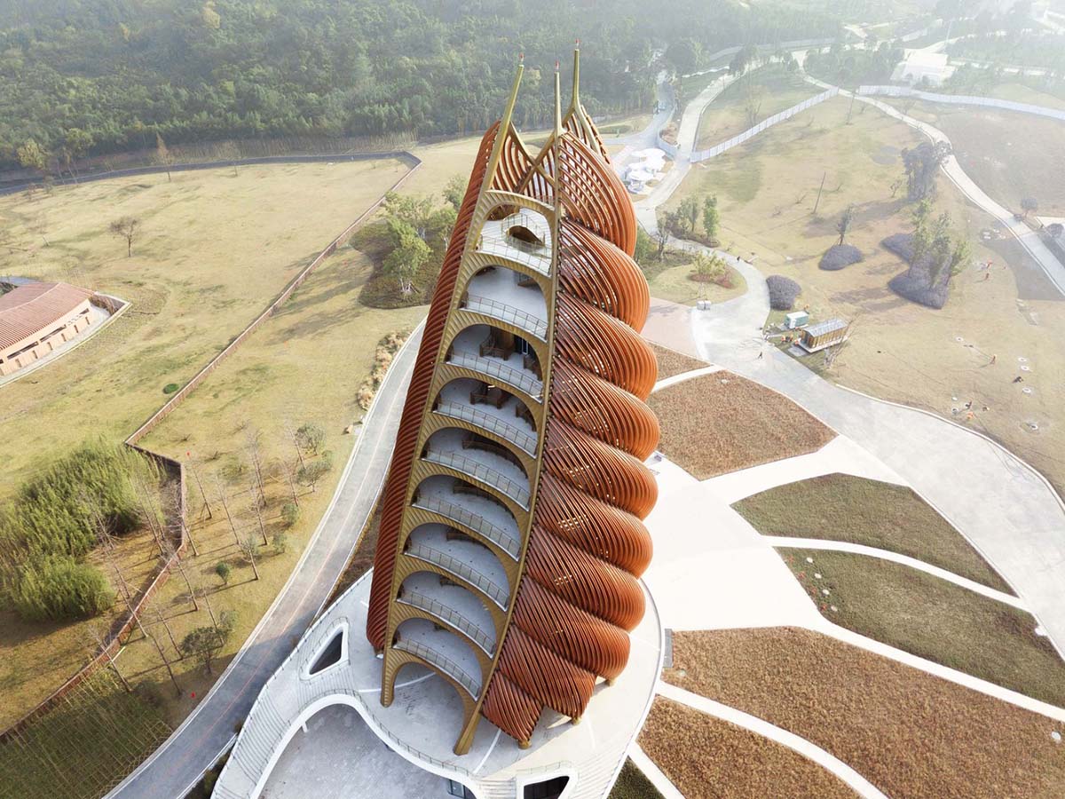 UDG. Atelier Alpha creates mathematically-controlled façade evoking hibiscus flower for Panda Tower: worldarchitecture.org/architecture-n… #china #architecture