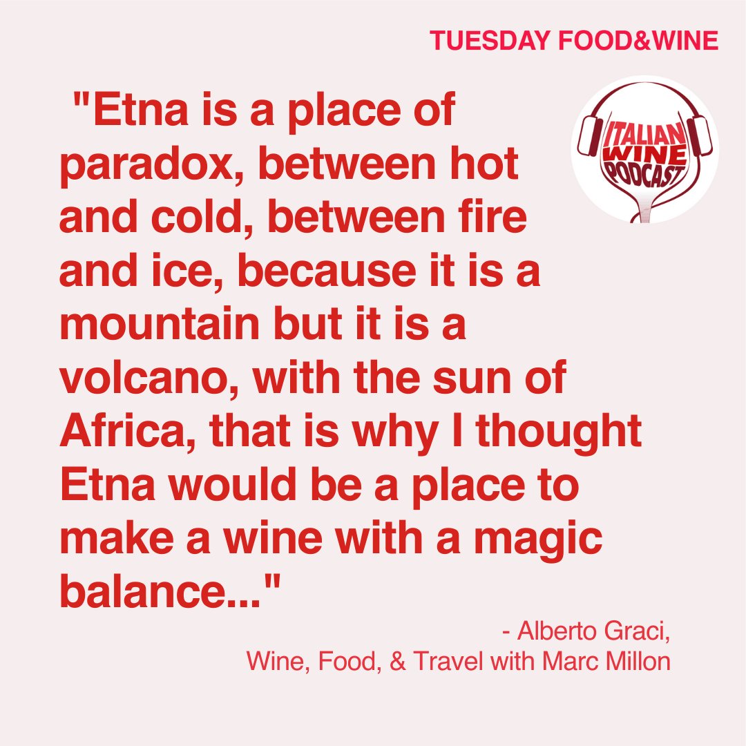 🆕🎙Episode 860 @Marc_Millon interviews  <a href="/AlbertoGraci/">Alberto Graci</a>  from Etna, in this episode of Italian Food &amp; Wine with Marc Millon on the Italian Wine Podcast.

🎧 listen now here, loom.ly/qliy8Sw

#italianwine #italianwinepodcast  #winepodcast #mammajumboshrimp <a href="/steviekim222/">Stevie Kim</a>