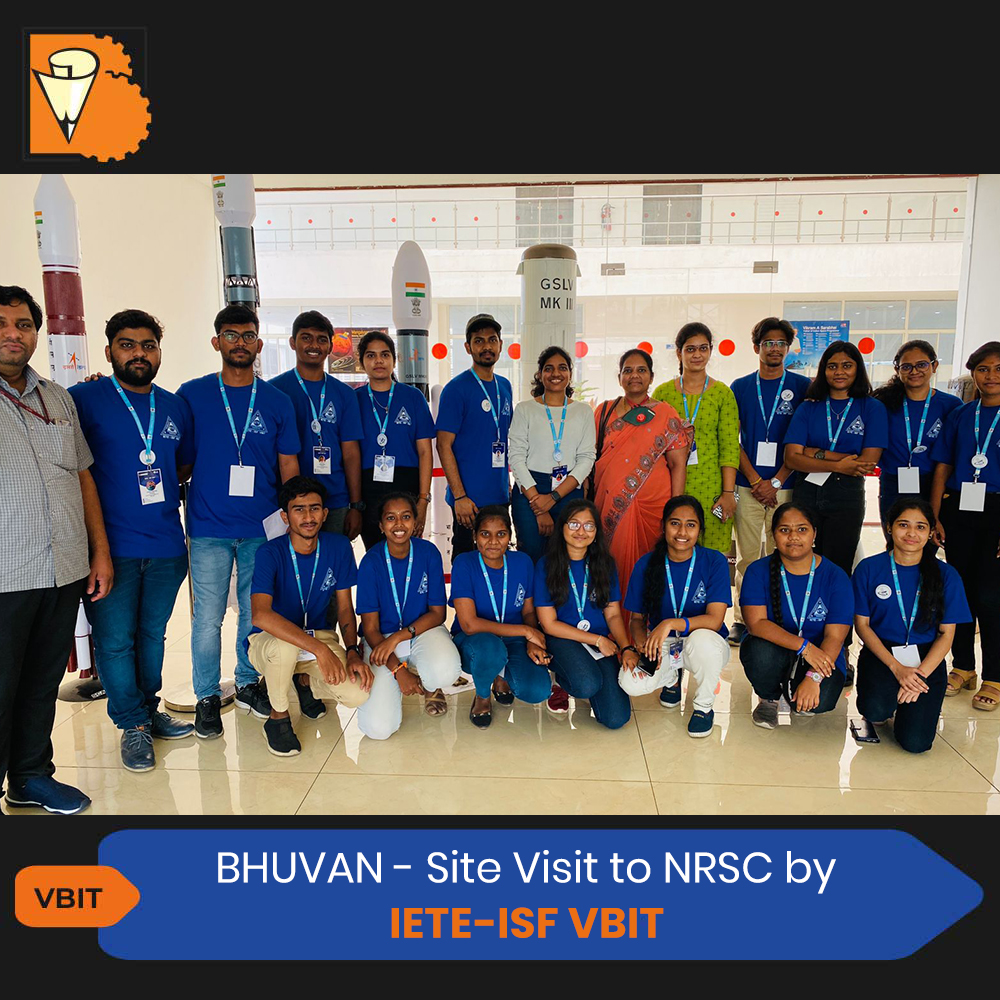 VBITHYD's tweet photo. IETE - ISF VBIT Presents "BHUVAN- Site Visit to NRSC" under Space Sciences and Technology wing. 
Visit us : https://t.co/FCg3n6nAQD
#IETE_ISF #𝐁𝐇𝐔𝐕𝐀𝐍 #𝐍𝐑𝐒𝐂 #SpaceSciences #Technologywing #𝐈𝐒𝐑𝐎 #𝐃𝐎𝐒 #RemoteSensingApplications #Explore #Experience #Visualise https://t.co/K8YZe66Xvv