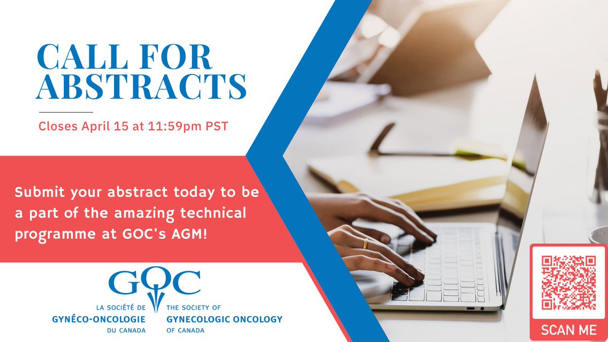 Don't miss this! Submit your abstract today! ow.ly/fxkI50IHsPN #gyneoncology #GOCAGM2022.