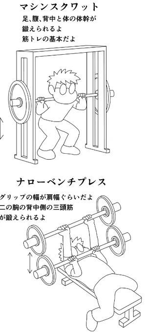今日のトレ マシンスクワット60k10,80k10,90k10x3,100k5x3 ナローベンチプレス60k10,50k10x3,55k10x3 シットアップ15x4 ケーブルプレスダウン30k10,40k10x3 ケーブルフレンチプレス30k10x3,25k10x3 今年初、汗が流れて口に入った80分  #筋トレ #ダイエット