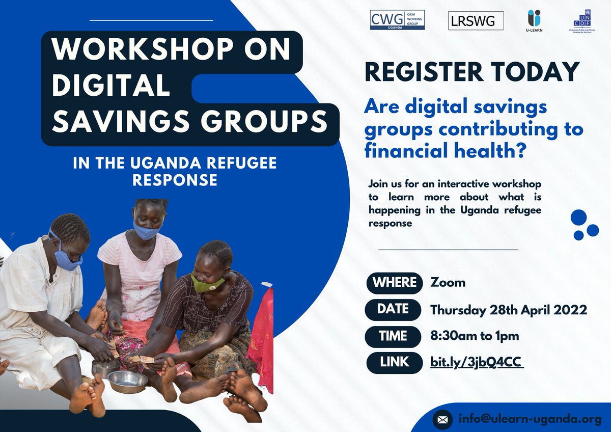 Want to understand if a #savingsgroup can or should go digital? U-Learn is bringing together key actors to take stock of the digital savings groups landscape and to reflect on their experiences. Join the discussion by registering here - bit.ly/3jbQ4CC #Evidenceinpractice