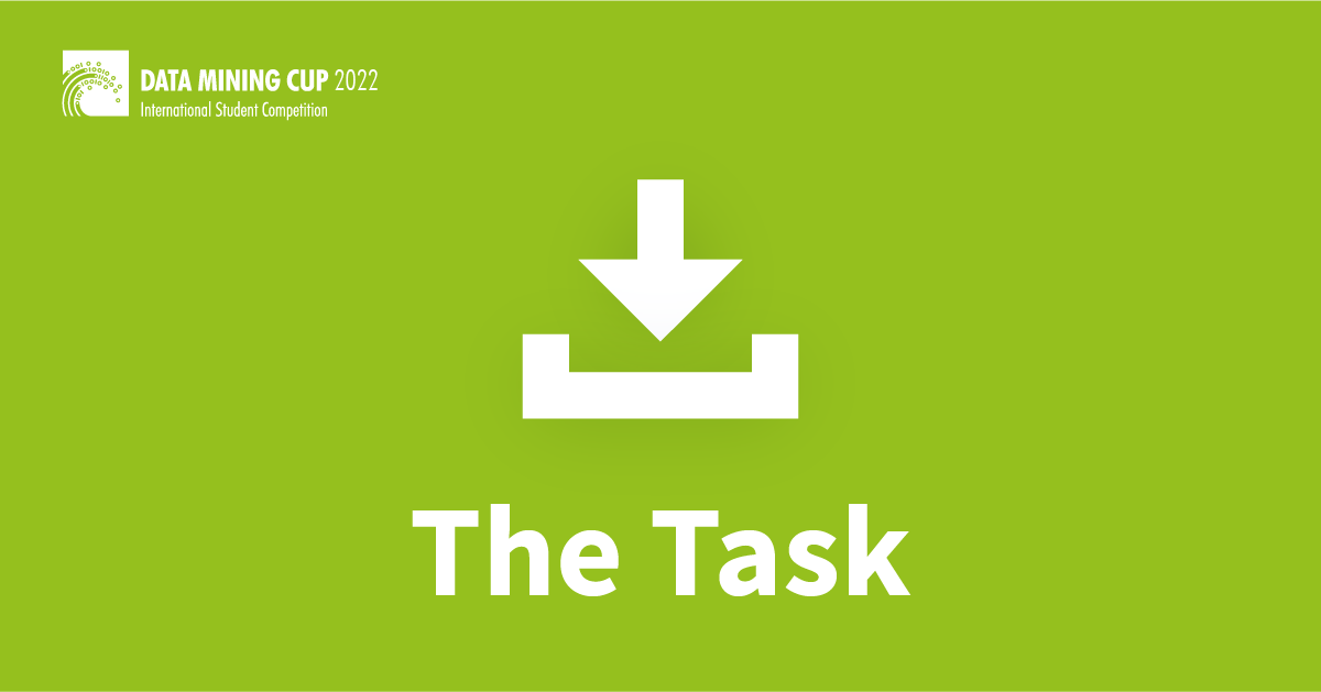 DataMiningCup's tweet photo. The task of DATA MINING CUP 2022 is available now: https://t.co/Ht4EtiwI7E Students will create a clever forecasting model for recurring product purchases. We wish all participants an exciting competition #DMC22 #DataMining #StudentCompetition #GK #TheRetailInnovators #worldwide https://t.co/MVCDwoqL1Z