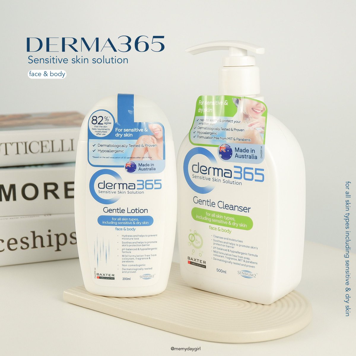 aoomsinptd's tweet photo. คู่หูผิวแข็งแรง #Derma365 เป็น cleanser &amp; lotion เหมาะกับผิว sensitive skin คู่นี้ใช้ได้ทั้งผิวหน้า/ตัวเลย ช่วยเติมน้ำให้ผิวและล็อคความชุ่มชื้น หลังทาผิวดูนุ่มมาก ช่วยปลอบประโลมและสร้าง skin barrier ผิวด้วย เนื้อโลชั่นเกลี่ยง่าย ซึมไว ไม่เหนอะ🧴✨ หาซื้อได้ที่เซเว่น https://t.co/qJvw3uJffb