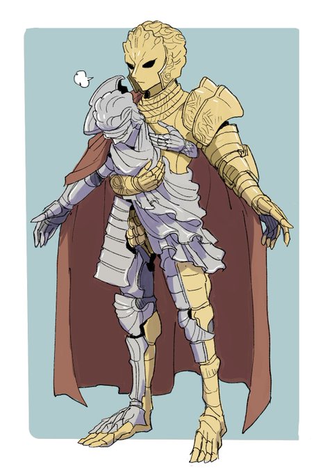 エルデンリング
死を狩るものD 

鎧デザイン天才的だしめっちゃ好きという絵 