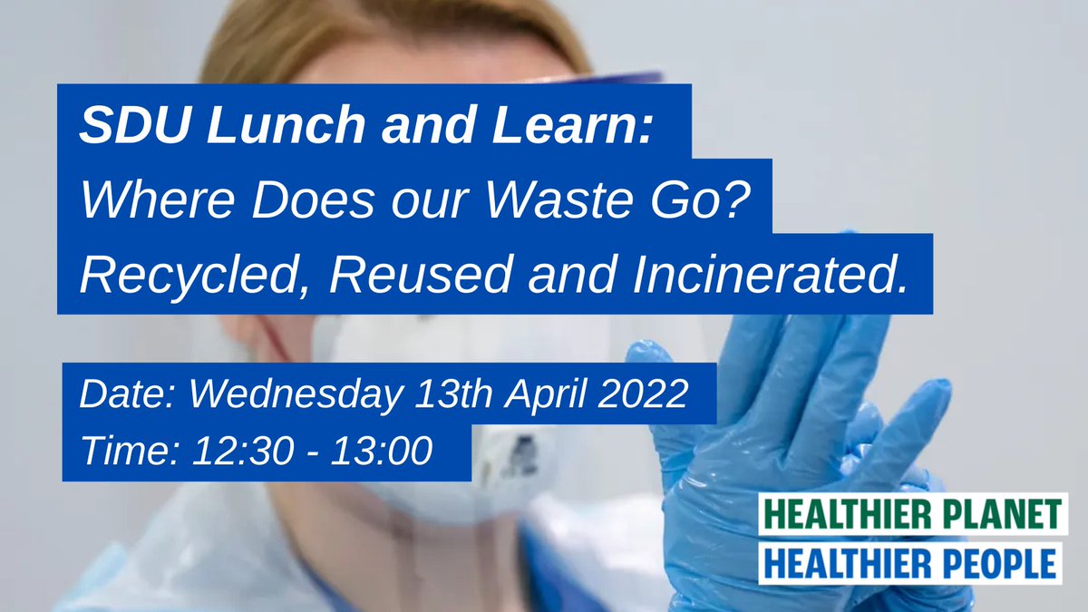 Have you ever wondered what <a href="/NorthBristolNHS/">North Bristol NHS Trust</a> does with all the waste it produces? 

We have a duty of care to dispose of healthcare waste safely and sustainably - find out what we do in this drop-in #LunchAndLearn 🗑️

Joining link: bit.ly/3vbPxpR 

All are welcome!