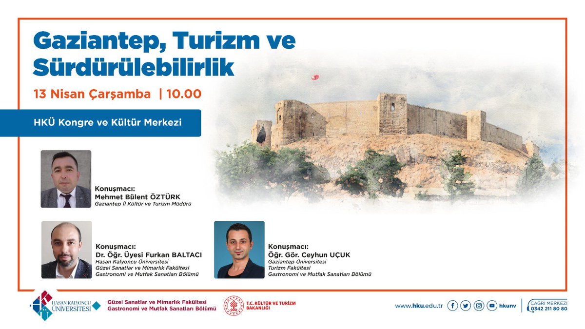13 Nisan Çarşamba günü Turizm Haftası kapsamında etkinliğimize herkes davetlidir.