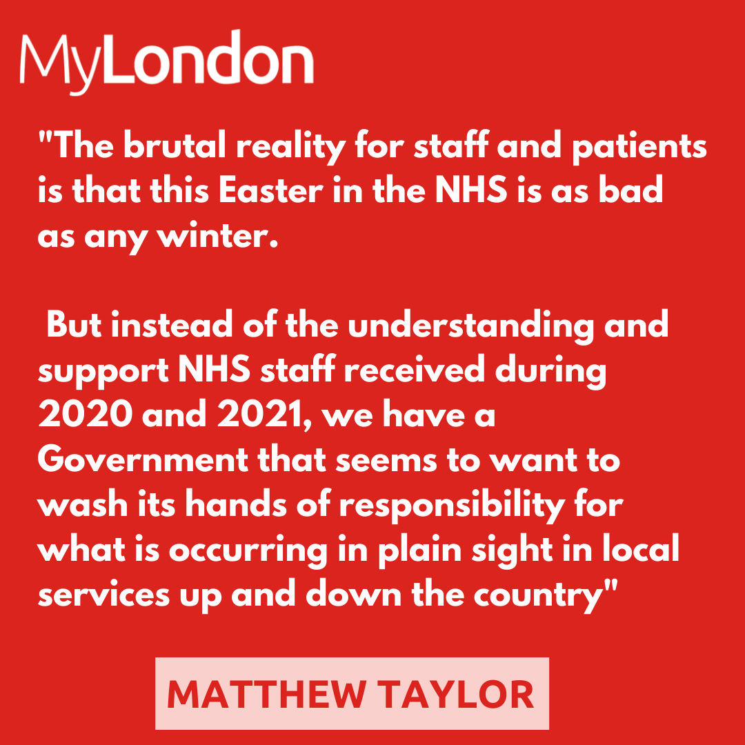 myldn's tweet photo. 💬Matthew Taylor, Chief Executive of the NHS Confederation, spoke of a “brutal reality” 

🗞️Read more: https://t.co/jbA2h13P3V https://t.co/Fq8w4xWcX5