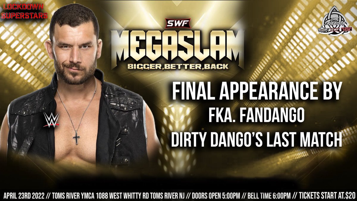 StarsLockdown's tweet photo. Witness The Final Appearance By FKA. Fandango 
@SWFLive teaming w/@GrimsToyShow OWN @mewingwang The @ViralViolence #WWEHOF @MercedSolis vs @SecurityIncPro @Everest_PW and #Alejandro
Autographs &amp; photo opps will be available as well 
Tickets on sale now !!!
https://t.co/ICfYlwN7AY https://t.co/Bbc1bNq986
