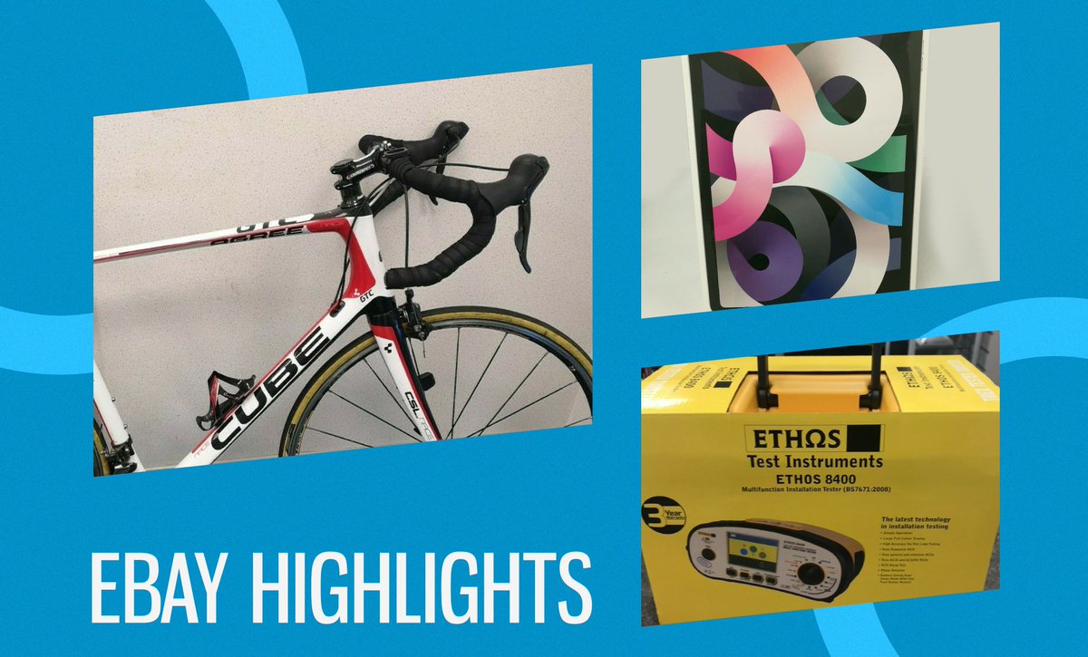 Tablets, bikes, tools and much more! Check out what's available on eBay here: ebay.co.uk/usr/cce-uk

#appleuk #ipadair #cubebikes #powertoolsuk