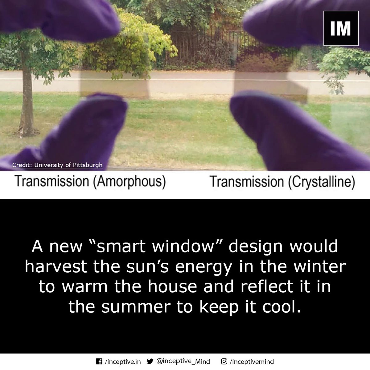 Inceptive_Mind's tweet image. Adaptable, smart window design can heat or cool a house.
#windowdesign #smartwindow #innovation #newinvention #newtechnology #inceptivemind