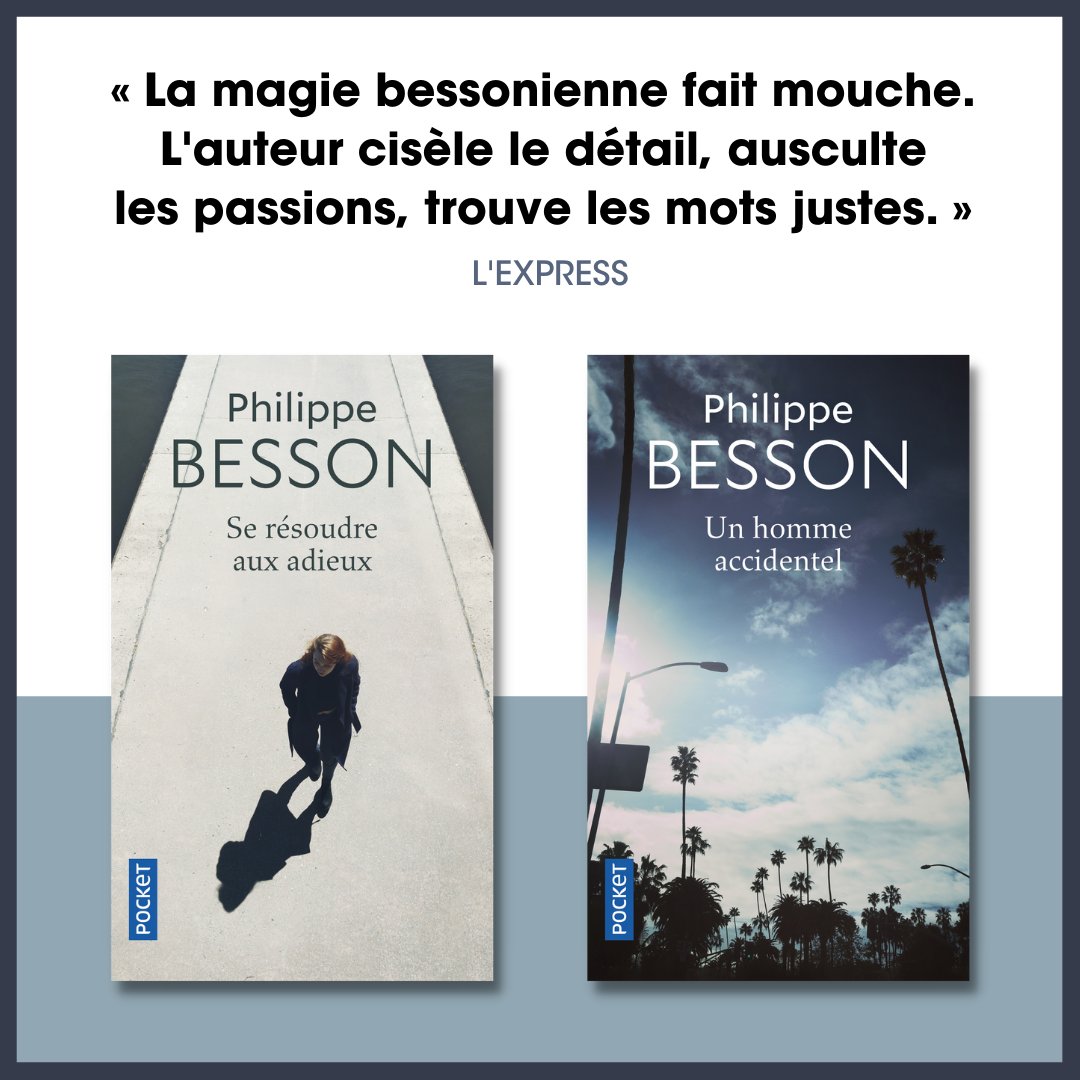 Pocket_Editions's tweet image. La collection #PhilippeBesson en poche chez #Pocket s'agrandit avec "Se résoudre aux adieux" et "Un homme accidentel" ! 📘 Nous sommes si fiers de compter cet auteur formidable dans notre catalogue. L'avez-vous déjà lu ? 🧐
👉 bit.ly/philippebesson… 

#enlibrairie
