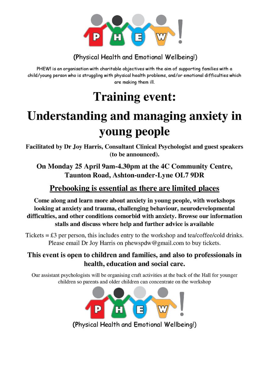 KT_TICFT's tweet photo. Understanding and managing anxiety in young people ⬇️⬇️ #trainingopp https://t.co/k2sSitRHBl 25th April @tameside_ccns @SGicft @CatherineMee15 @amandahirst12 @ISCAN_TandGICFT please share among our teams 😊