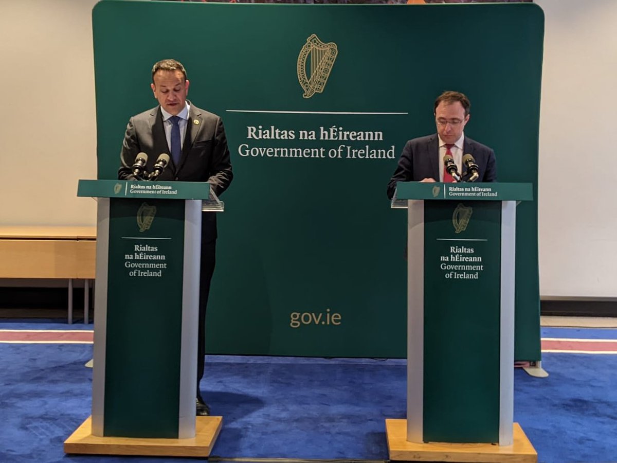 DeptEnterprise's tweet photo. Tánaiste @LeoVaradkar and Minister @RobertTroyTD today published a new Trade Strategy for Ireland to safeguard Irish Jobs &amp; secure Future Investments.

Read more about the strategy below 👇
https://t.co/IJIN2sQdck

#TradeIRL https://t.co/dUGMz7FPcR