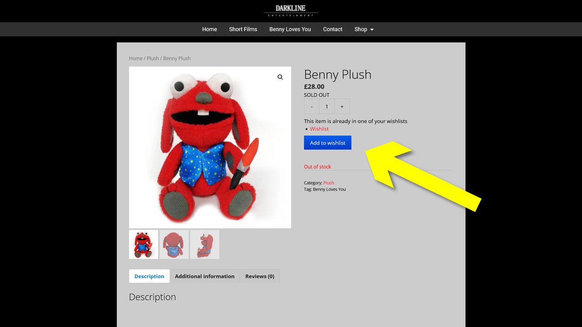 benny_loves_you's tweet photo. We've had many inquiries about restocking the plushies. We have no plans yet, but you can now add Benny to a wish-list in the store.

This will give us an idea of how many would be in demand and factor into any future decision.

https://t.co/8UyvMGq1YR https://t.co/epPL7Gq0dO