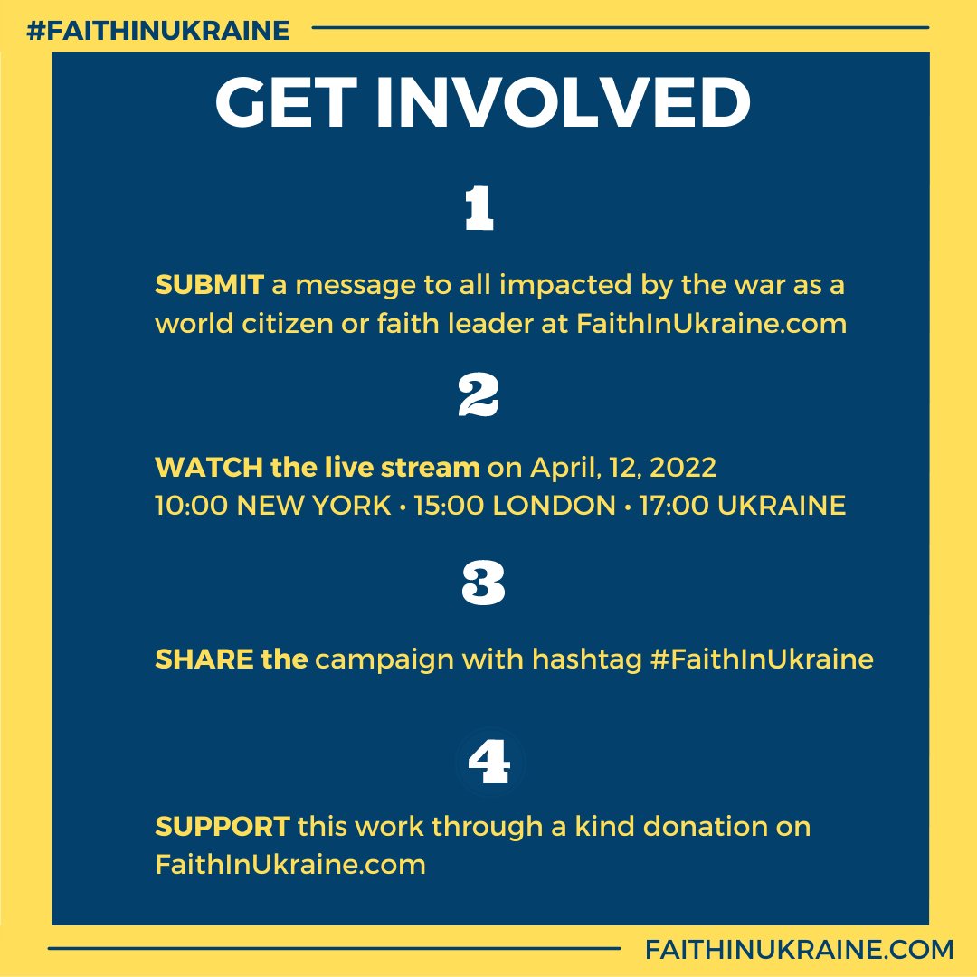 "We know that every human being is invaluable in God’s eyes. We offer sanctuary in our religious places &amp; respect the dignity of all." ♥️#FaithInUkraine delegate Sr. Maureen Goodman of <a href="/BrahmaKumarisUK/">Brahma Kumaris UK</a>. We are live today from Chernivsti at 17:00 Israel time.