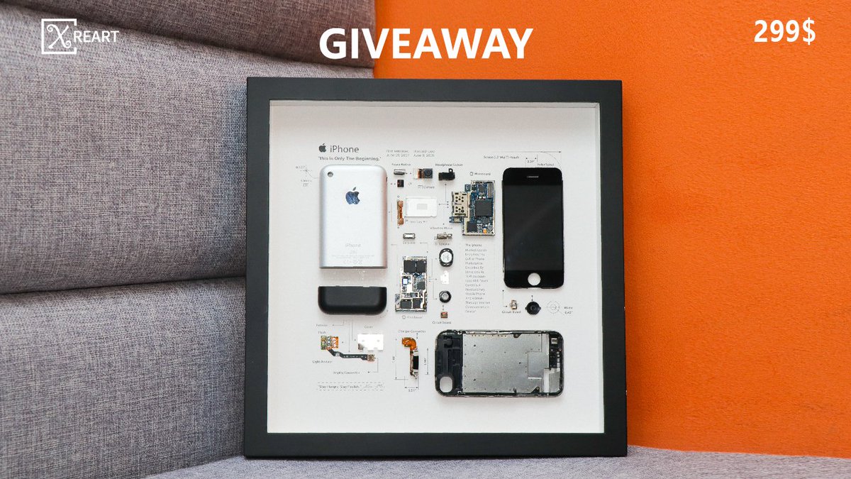 Xreart_Official's tweet photo. 🎁GIVEAWAY to lucky 1⃣winner
#giftideas #Giveaways #Gifted #iPhone #Giftlist #xreart
Prizes:
🏆IPhone 1st Generation Frame($299)

To enter:
https://t.co/0CpKYHobQ6

⏲️Ends 26th April 2022, Good luck! https://t.co/FqwHhk2O1M