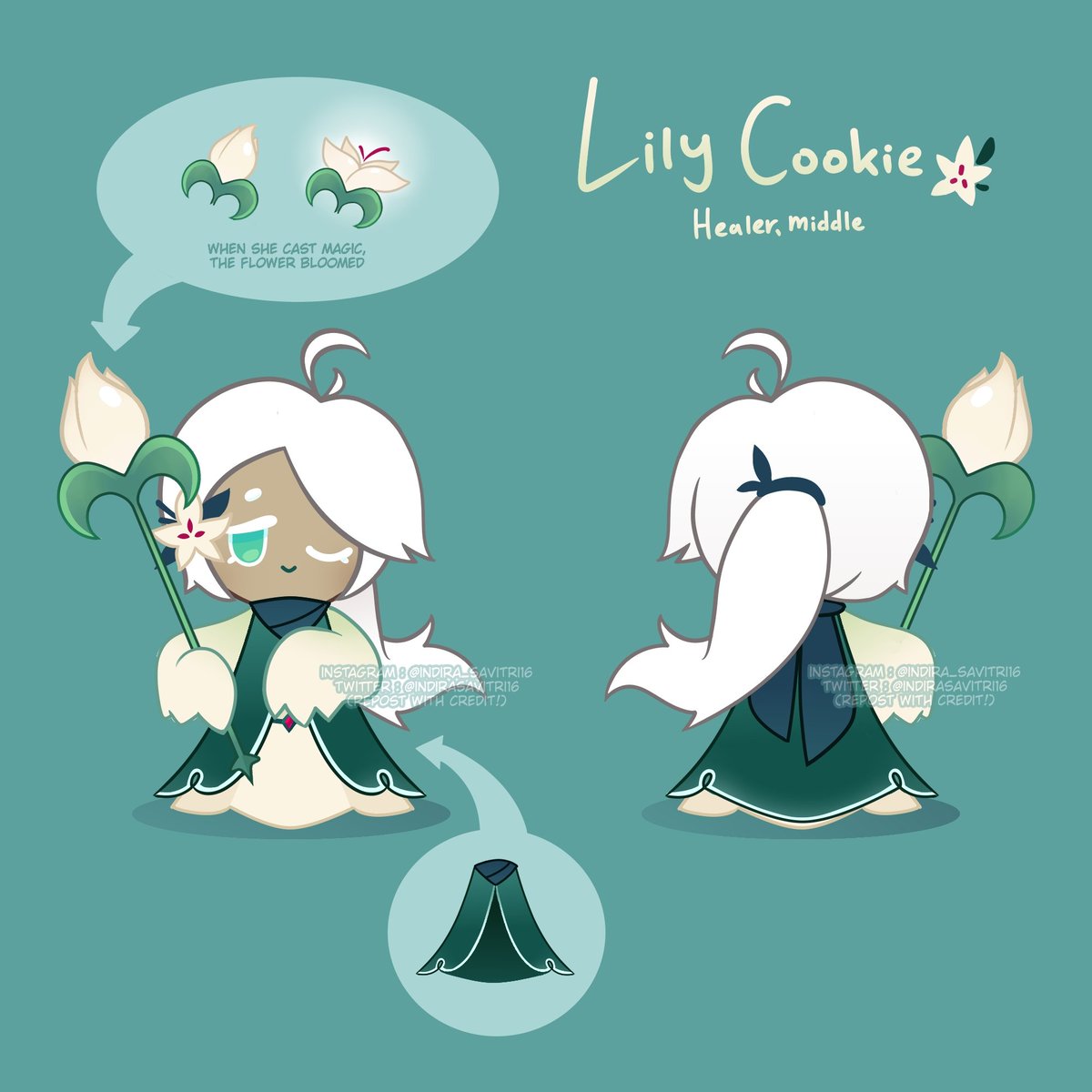 Another oc Lily Cookie She's a servant/White Lily Cookie's Right hand  #Cookierunkingdom #Cookierunoc #fanart