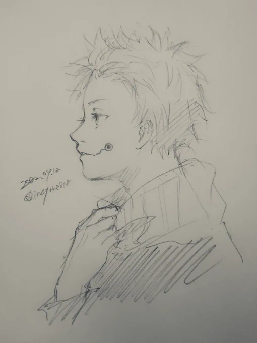 びゃー_(┐「ε:)_残業なんじゃー
棘ぴ描いてリフレッシュしたから
またこれからがんばるんじゃーー
(メモ帳に鉛筆📝) 