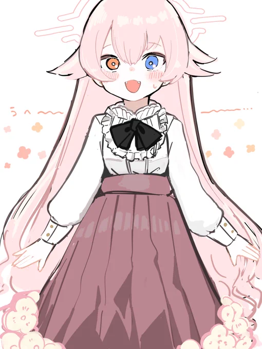 ホシノ…可愛い服着てうへ〜…って言って… 