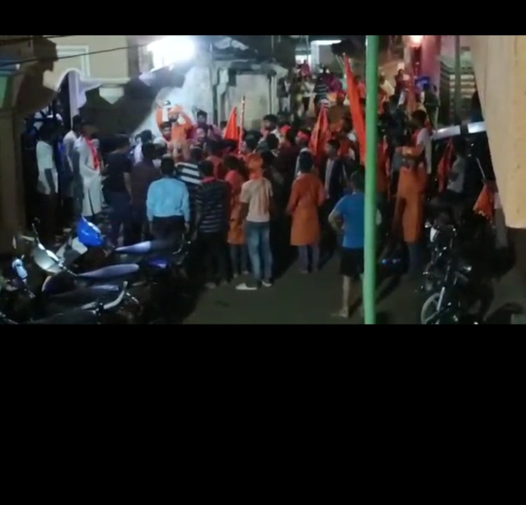 Bajrang dalol on  ram navmi attacked masjid  of islampura wasco Goa#IndianMuslimsUnderAttack