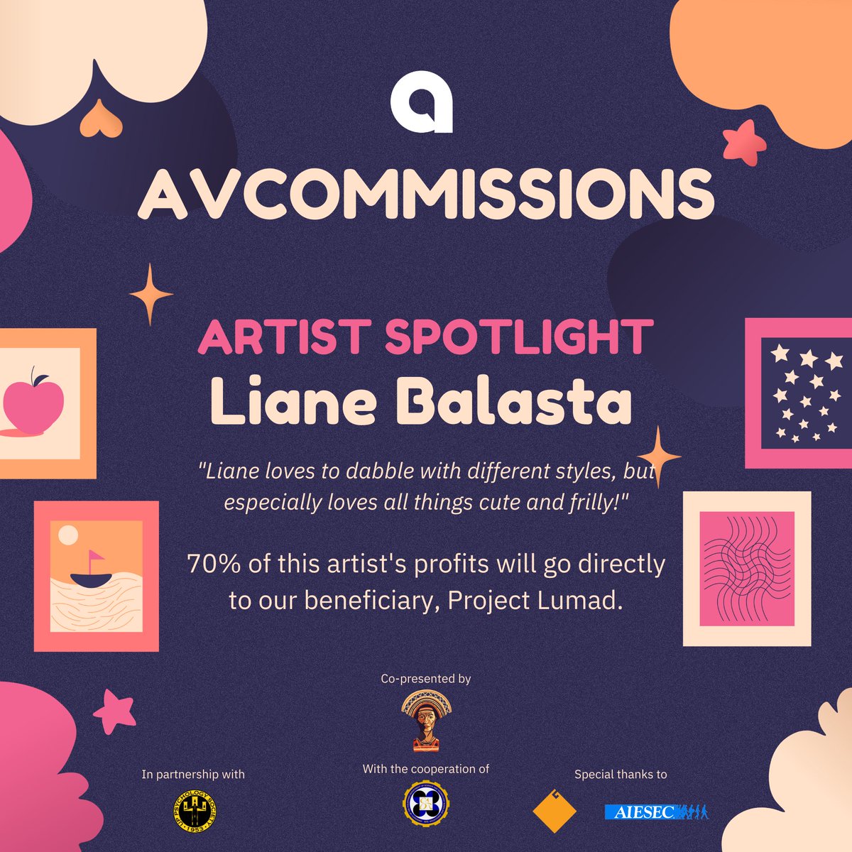 UP_AVCOM's tweet photo. Ready…Set…Draw!! 💥🤠

Fill your heart with dopamine with this artist’s adorable art style~ 💖😊 AVCOMmisions introduces our fourth official illustrator, Liane Balasta, lover of all things cute and frilly!

Check the details below ⬇️❤️

She might just be the right one for you! https://t.co/W1HEYzRRkT