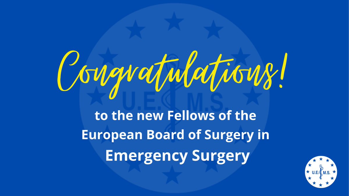 UEMS Section of Surgery (@uemssurg) on Twitter photo 👏Congratulations to <a href="/amjadqabbani/">Amjad Qabbani</a>, Johan Lock, Lasitha Samarakoon, Maj-Britt Errebo, Omer Al-Yahri, Salah Mansor, Tadao Kubota for passing the #EBSQ exam last Saturday
Welcome to you all as Fellows of the European Board of Surgery in #Emergency #surgery!
#uems #febs <a href="/UEMSSurg/">UEMS Section of Surgery</a> 👏Congratulations to <a href="/amjadqabbani/">Amjad Qabbani</a>, Johan Lock, Lasitha Samarakoon, Maj-Britt Errebo, Omer Al-Yahri, Salah Mansor, Tadao Kubota for passing the #EBSQ exam last Saturday
Welcome to you all as Fellows of the European Board of Surgery in #Emergency #surgery!
#uems #febs <a href="/UEMSSurg/">UEMS Section of Surgery</a>