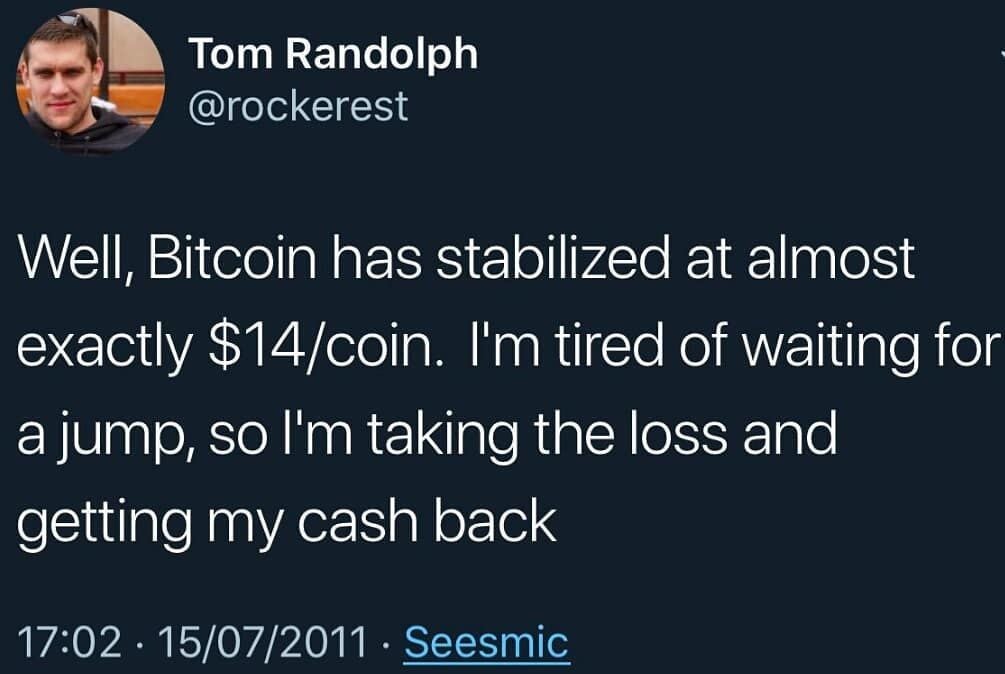 Don't be like Tom.
 
Be visionary 👌