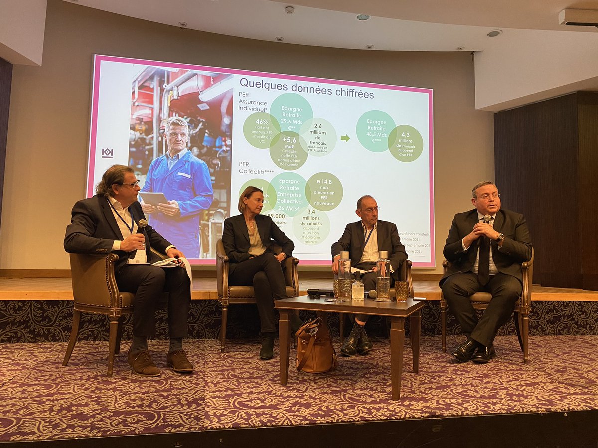 Dernière table ronde des #defisAssurance22 avec <a href="/le_vallois/">Franck Le Vallois</a> <a href="/FranceAssureurs/">France Assureurs</a> <a href="/AFG_France/">AFG</a> <a href="/AirFranceFR/">Air France FR</a> sur l’épargne <a href="/Option_Finance/">Option Finance</a> L’assurance vie est le produit d’épargne préféré des Français