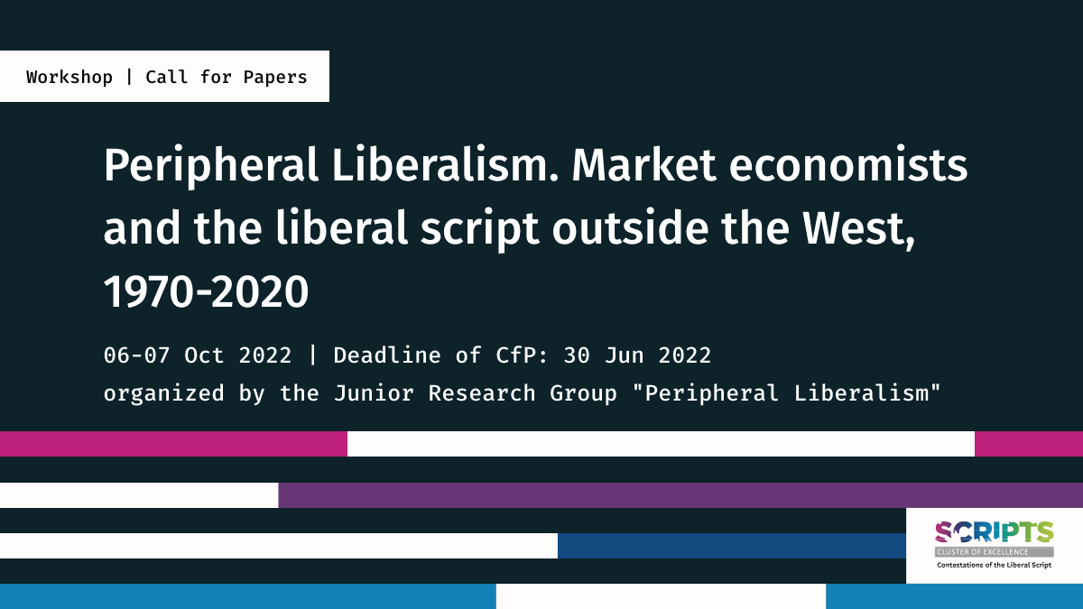#CallforPapers until 30 June! The workshop "Peripheral Liberalism" in Oct 2022 will look at latest research on the emergence of a liberal script in socialist countries. 2-days in Berlin, open to all interested. How to submit proposals &amp; participate ➡️ scripts-berlin.eu/news-events-me…
