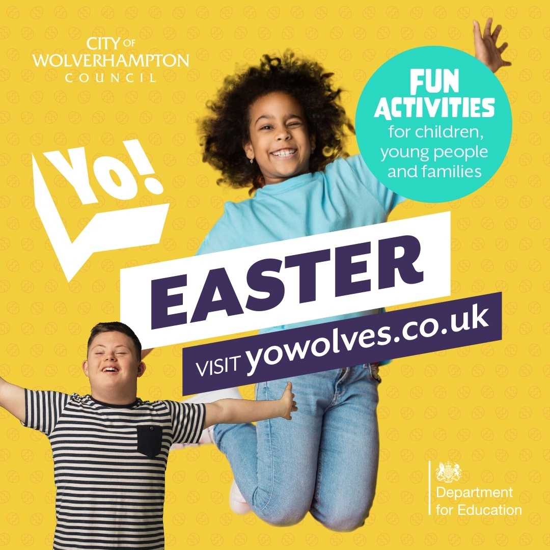 WolvesCouncil's tweet photo. Children, young people and families are enjoying a cracking time this Easter thanks to the #YoWolves programme running throughout the school holidays. Check out what is on where at https://t.co/0qsVWSYwJJ. Places on some activities are limited. Full story: https://t.co/mV03RyumOR https://t.co/OMHirnjG8a