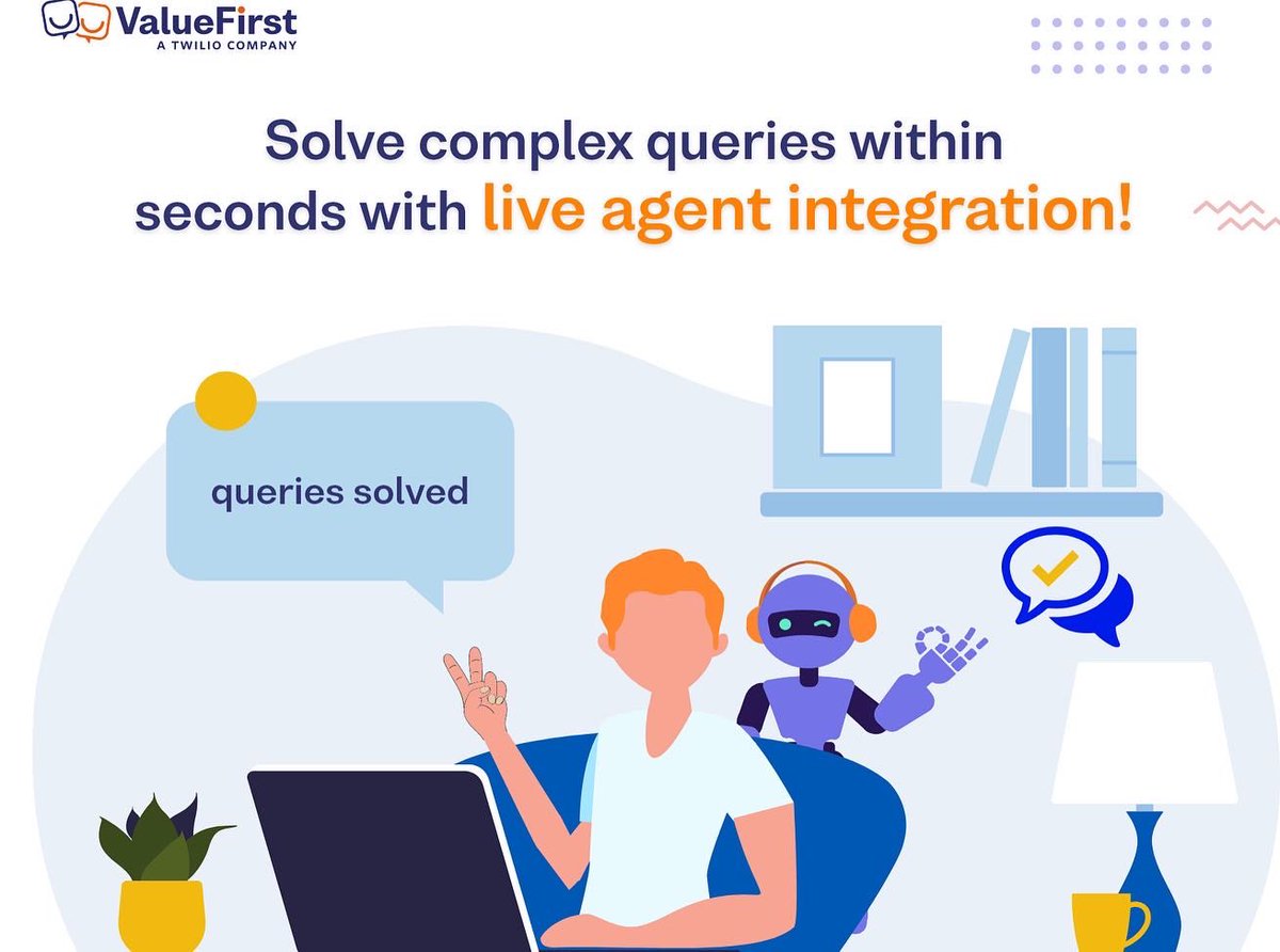 ValueFirstIN's tweet photo. Deliver real-time support, promptly answer queries and boost your CSAT scores by providing your customers the best hybrid experience!
Amazing right?🚀
Get started: https://t.co/uIHJ2lOQDQ
#ValueFirst #LiveAgent #Botsup #Surbo https://t.co/JR0zlbvb8F