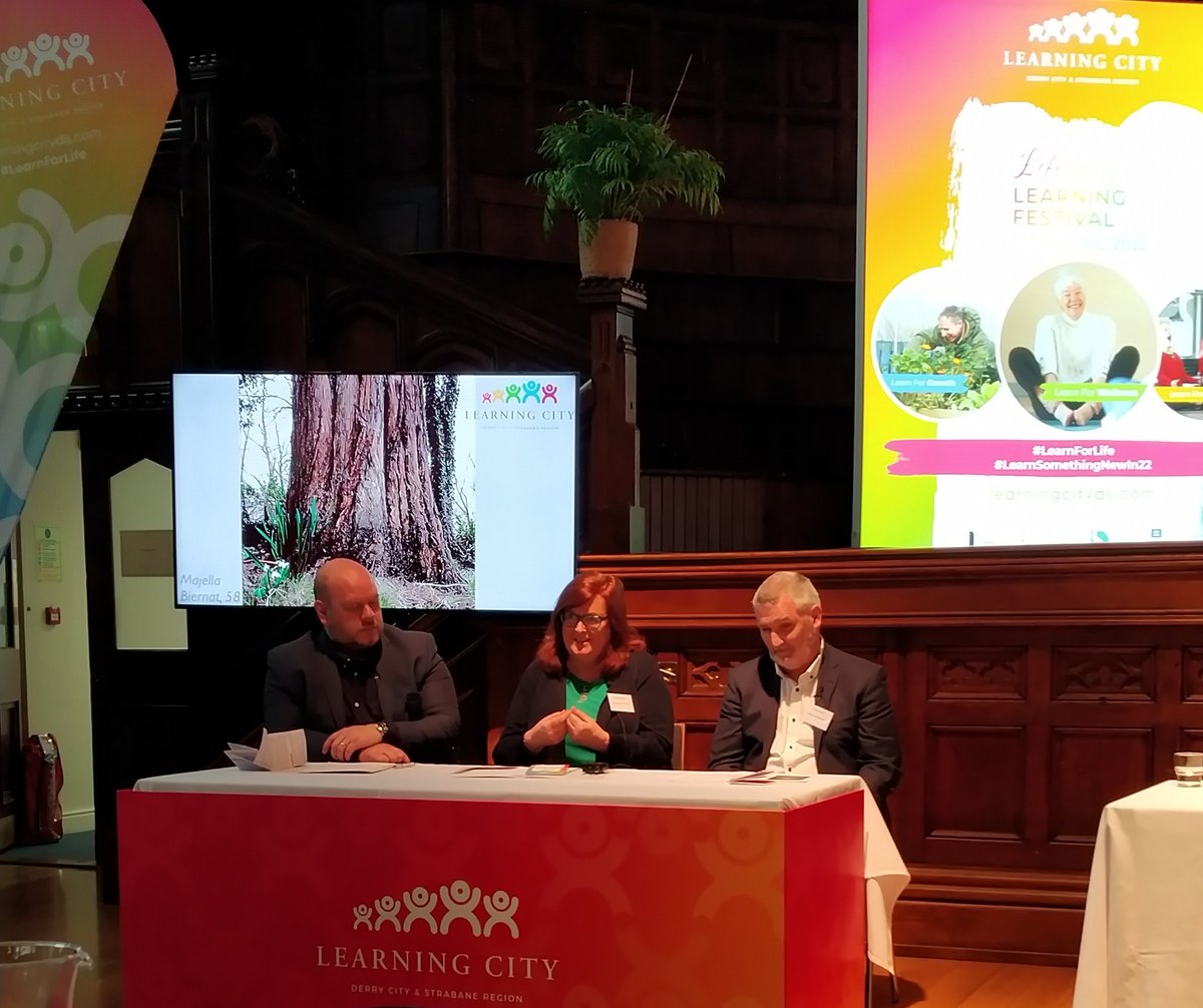 LimkLearnFest's tweet photo. Great Irish Network of Learning Cities panel discussion at @learningcityds Learning Festival launch; discussing the power of #LifelongLearming #unesco #LearnForLife #LearnSomethingNewin22 @DubLearningCity @corklearning @BelfastLearning @LimClareETB @BrophyEimear @LimerickCouncil https://t.co/Ru4seDDiLu