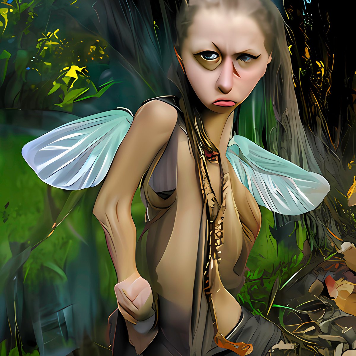 wicganai's tweet photo. Unhappy camper. Meet Grumpy Fairy #8 - Collectible #transmutable #vqganclip as #cleannft on @objktcom across the #Tezos blockchain with #tezoscommunity #AIArtists #objkt #NFTCommunity #nftart -
https://t.co/c1vM88iCxi https://t.co/7nE1PBI0SB
