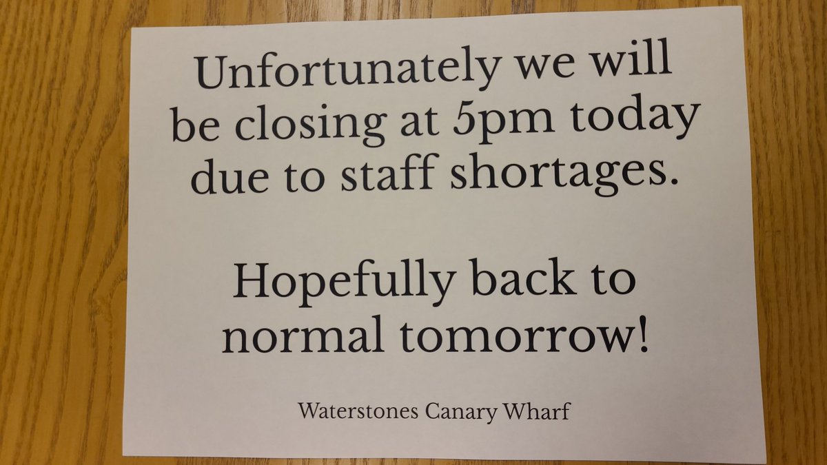 Sad times today I'm afraid, we're having to close early. Rumours that we're knocking off to have a few cans are scurrilous and unworthy of you.